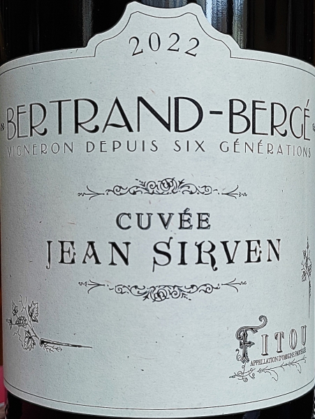 Domaine Bertrand Bergé Cuvée Jean Sirven 2022, AC Fitou, Rotwein, trocken, 0,75l